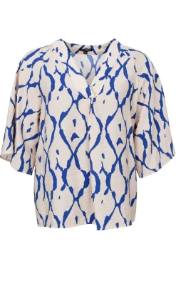 Black Colour Bluse - Chloe - Blue
