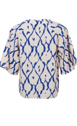 Black Colour Bluse - Chloe - Blue