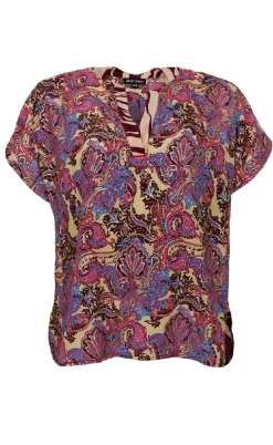 Black Colour Bluse - Luna Andra - Royal Berry Mix