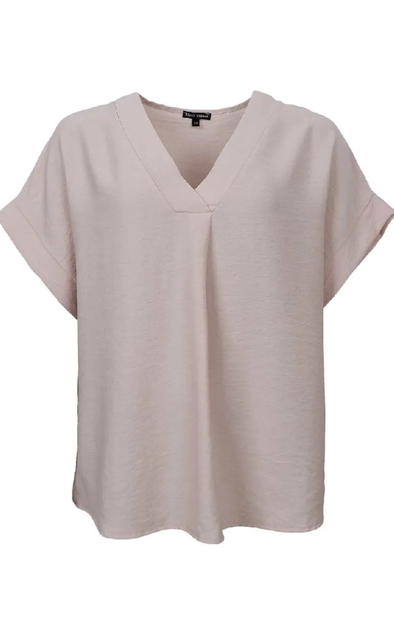 Black Colour Bluse - Samos - Creme