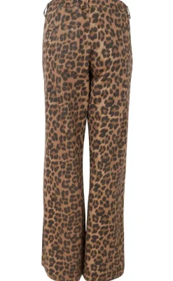Black Colour Bukser - Abbie - Leopard