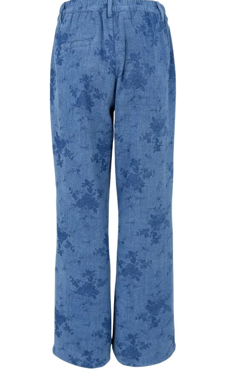 Black Colour Bukser - Fiola - Denim Blue