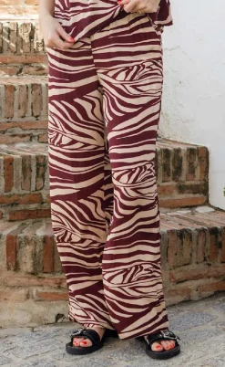 Black Colour Bukser - Luna - Berry Zebra
