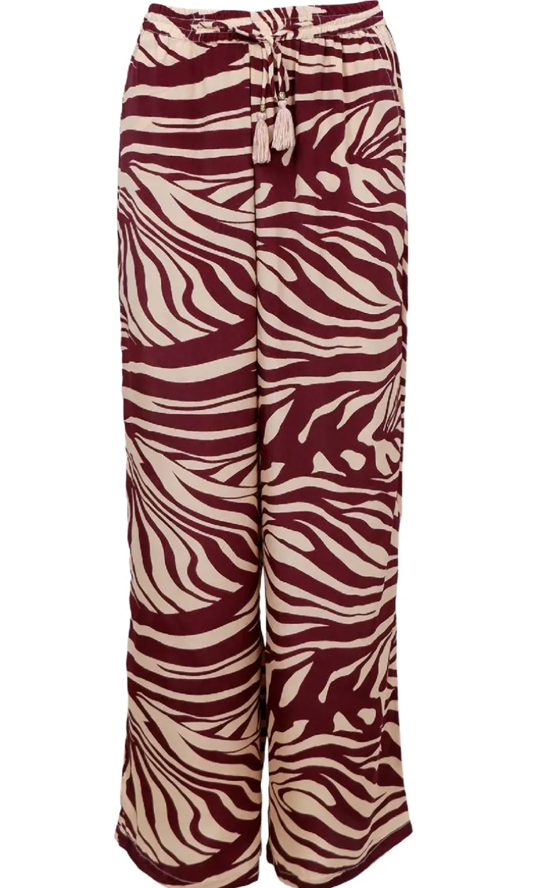 Black Colour Bukser - Luna - Berry Zebra