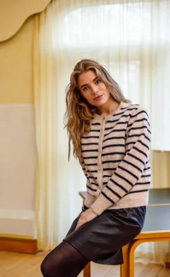 Black Colour Cardigan - Dell - Navy