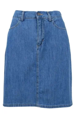 Black Colour Nederdel - Nettie - Mid Blue Wash