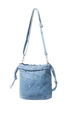 Black Colour Taske - Tulip - Lt. Denim Blue