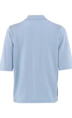 Continue Bluse - Diane Polo - Light Blue
