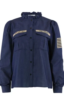 Continue Bluse - Mili Patch Chambre - Denim Blue