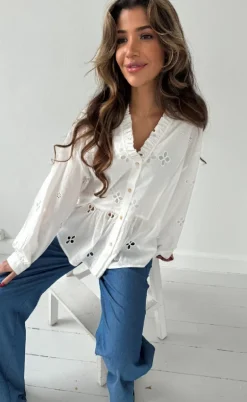 Continue Bluse - Riga - White
