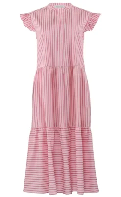 Continue Kjole - Bea Long - Pink Stripe