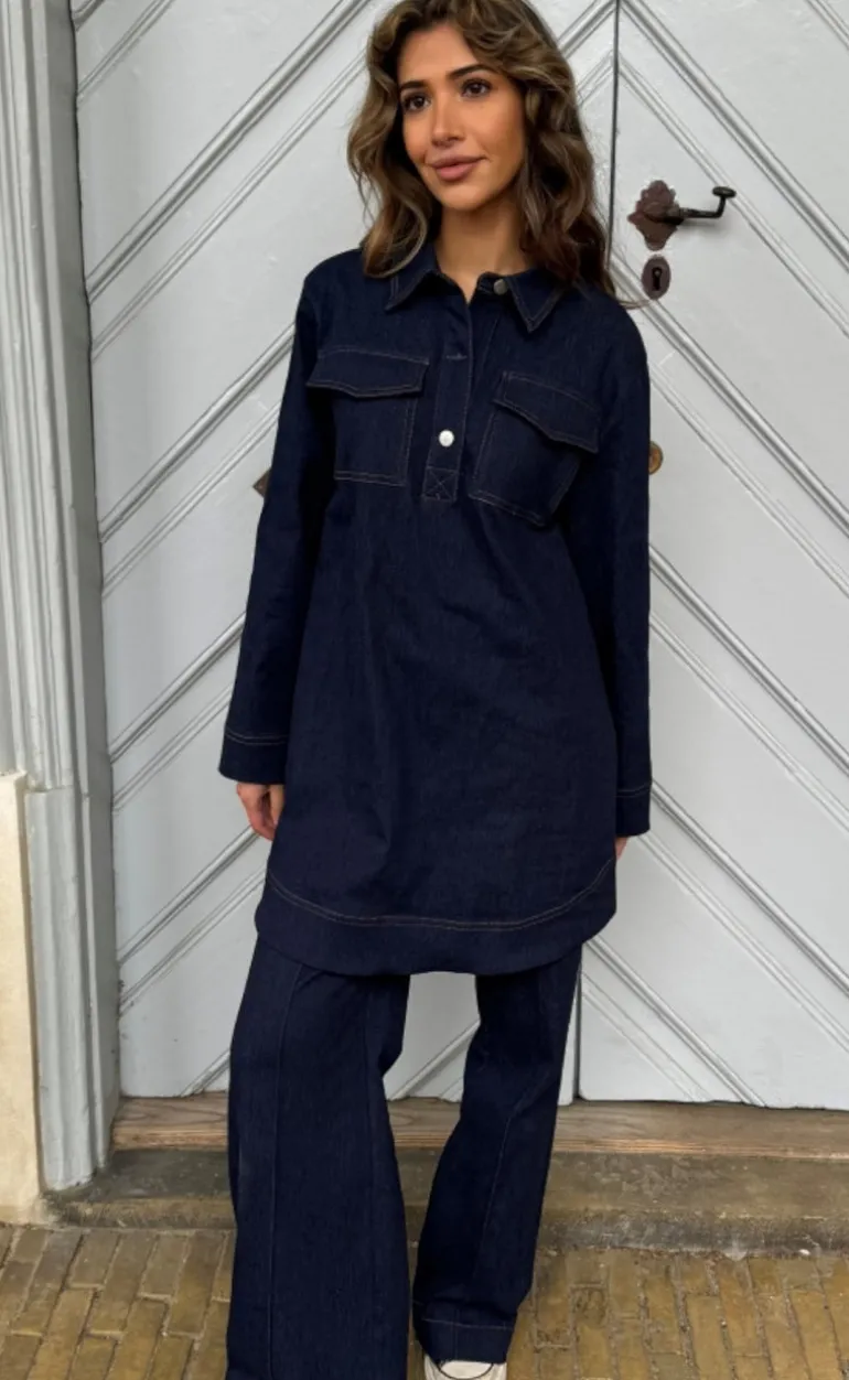 Continue Kjole - Katja - Denim Blue