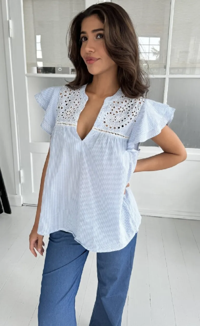 Continue Top - Christel - Blue Stripe