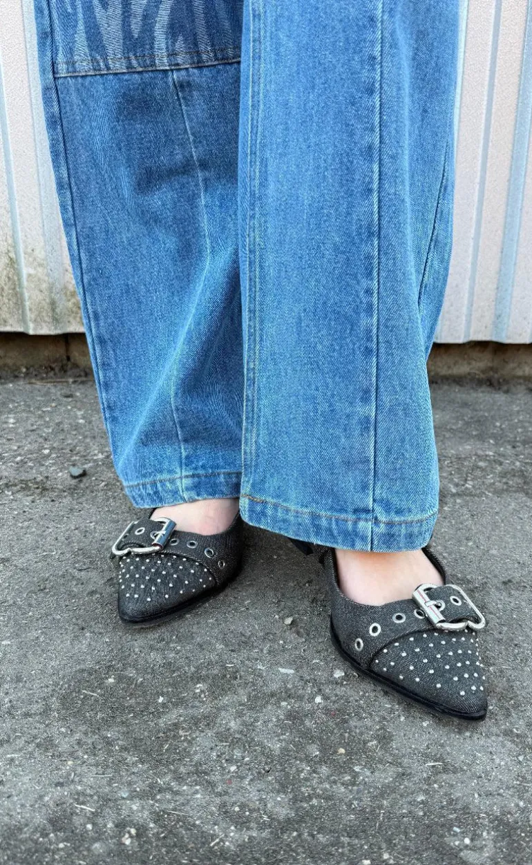 Copenhagen Shoes Ballerinaer - Future Vibes - Black Denim