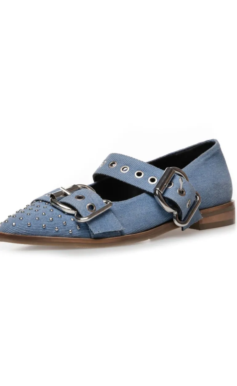 Copenhagen Shoes Ballerinaer - Future Vibes - Blue Denim