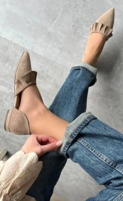 Copenhagen Shoes Loafers / Ballerina - New Romance Suede - Beige