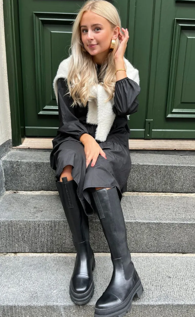 Copenhagen Shoes Støvle - Follow Me - Black (With Black Stiches)