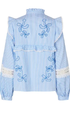 Cras Skjorte - Cody - White Blue Stripe