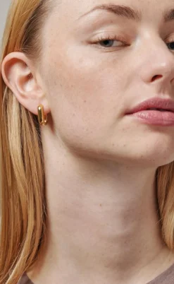 ENAMEL -Copenhagen Øreringe - Hoops Square - Gold Colour