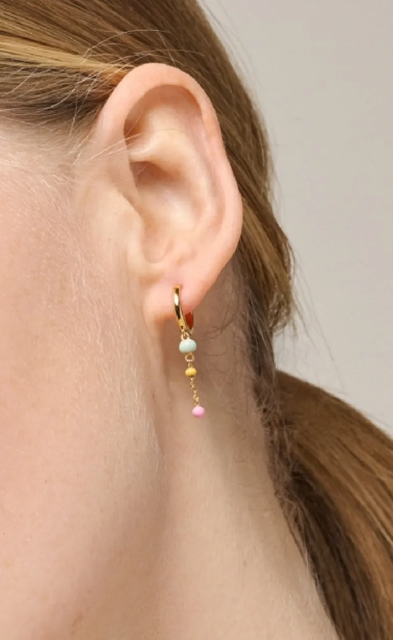 ENAMEL Copenhagen Øreringe - Lola Bold Hoops - Rainbow