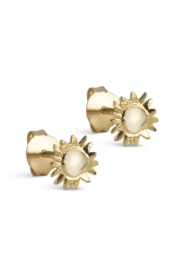 ENAMEL Copenhagen Øreringe - Studs Small Sunshine - Daisy