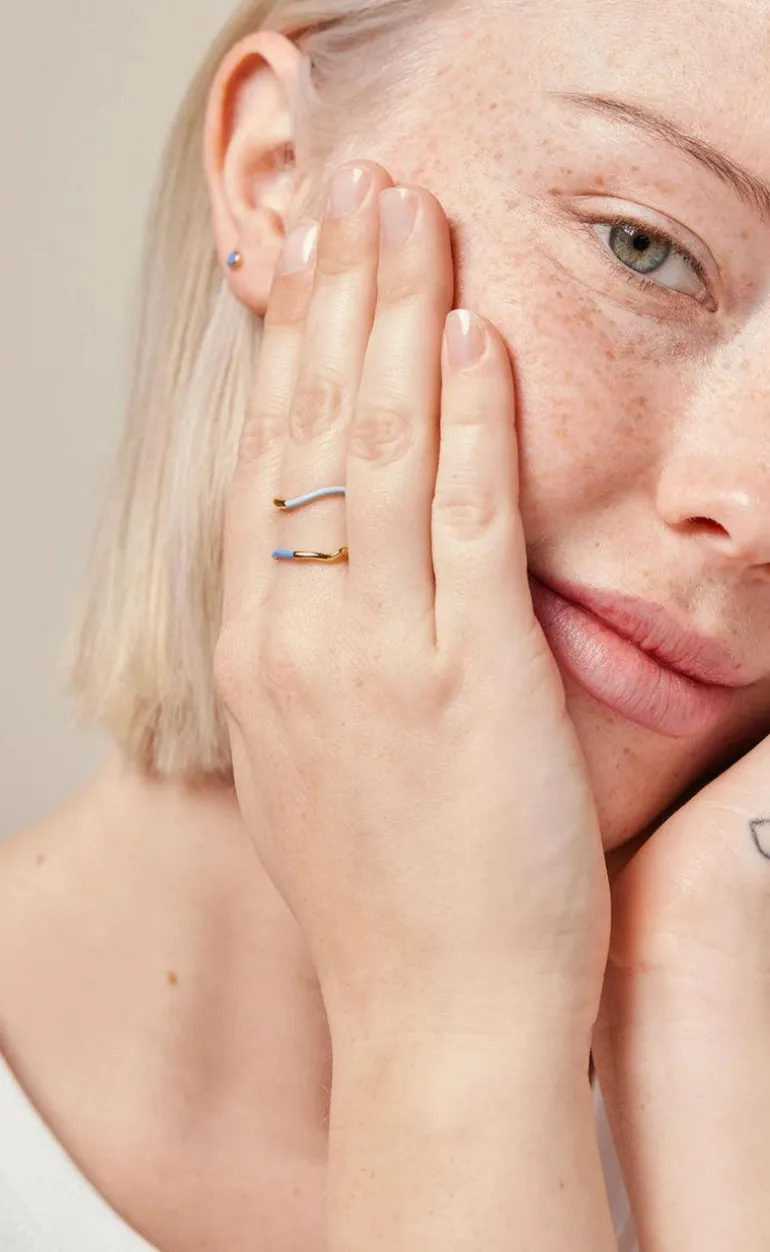 ENAMEL Copenhagen Ring - Sway - Cornflower
