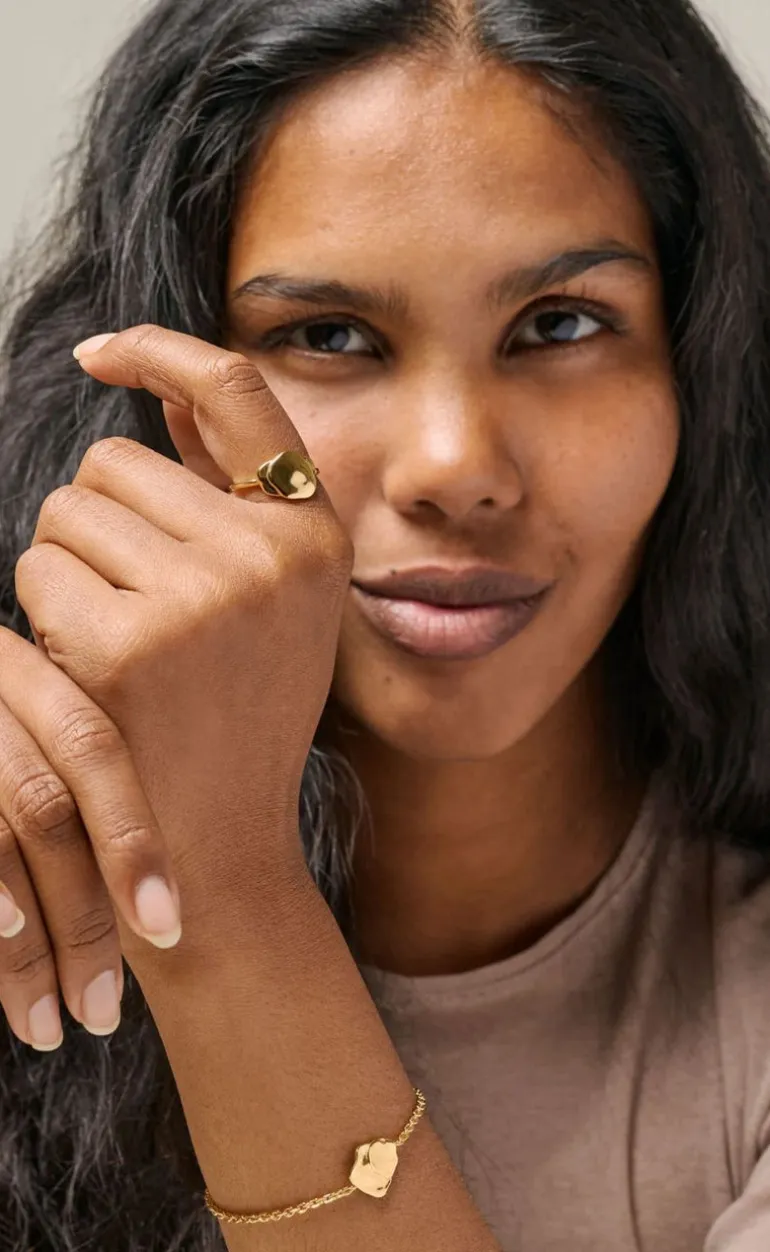 Enamel Copenhagen Ring - Sahara - Forgyldt