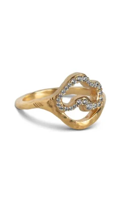 ENAMEL Copenhagen Ring - Vera - Clear/Gold Colour