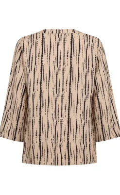 Freequent Bluse - Larin - Sand Melange w. Black