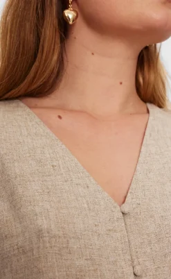 Freequent Bluse - Lava - Sand Melange