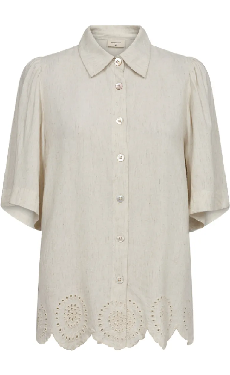 Freequent Bluse - Linus - Moonbeam Melange