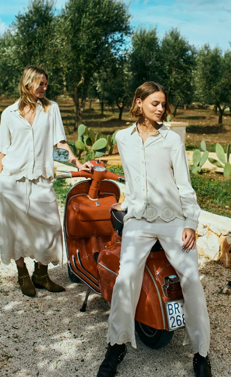 Freequent Bluse - Linus - Moonbeam Melange