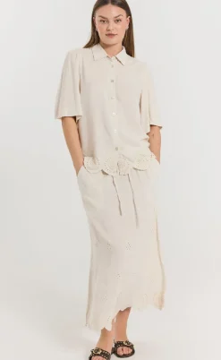Freequent Bluse - Linus - Moonbeam Melange