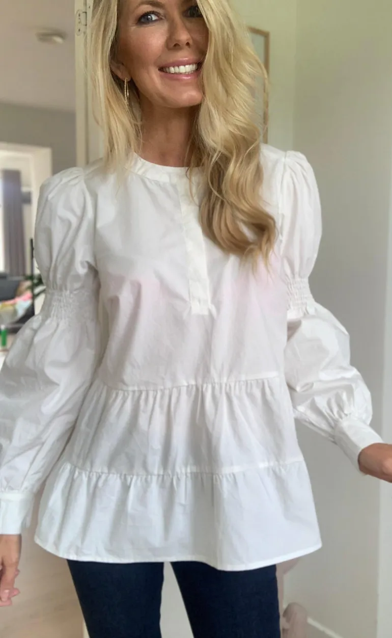 Freequent Bluse - Rhinay - Off White