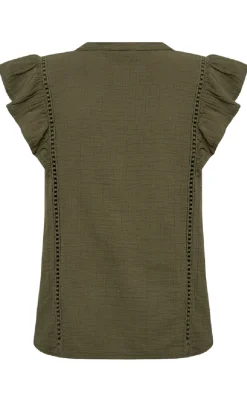 Freequent Bluse - Uline - Deep Lichen Green