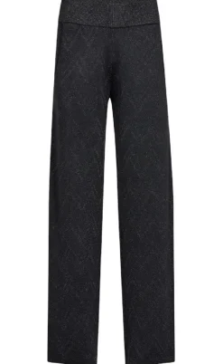 Freequent Bukser - Anilux - Gray Pinetripe W. Gunmetal