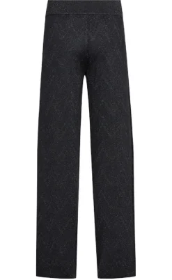 Freequent Bukser - Anilux - Gray Pinetripe W. Gunmetal