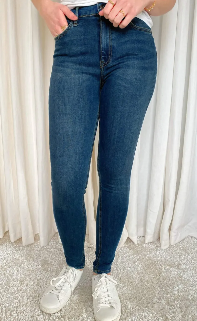 Freequent Bukser - Harlow - Medium Blue