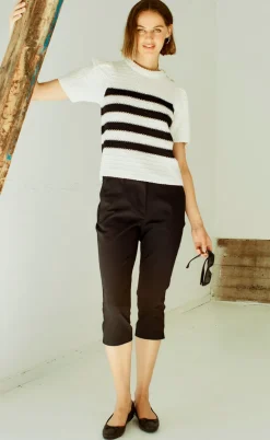 Freequent Bukser - Isadora Capri - Black