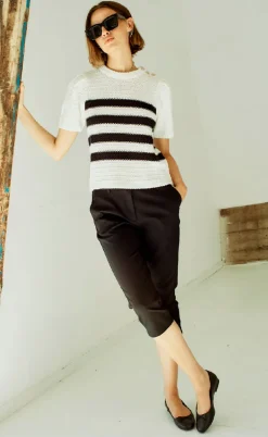 Freequent Bukser - Isadora Capri - Black