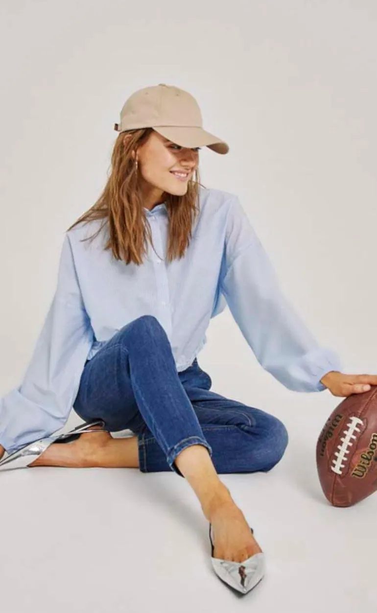 Freequent Bukser - Jane - Medium Blue Denim