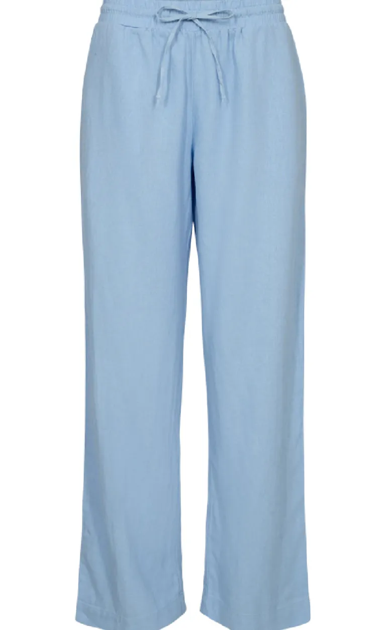 Freequent Bukser - Lava - Chambray Blue