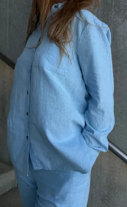 Freequent Bukser - Lava - Chambray Blue