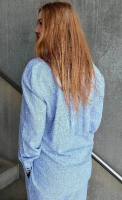 Freequent Bukser - Lava - Off White w. Nebulas Blue