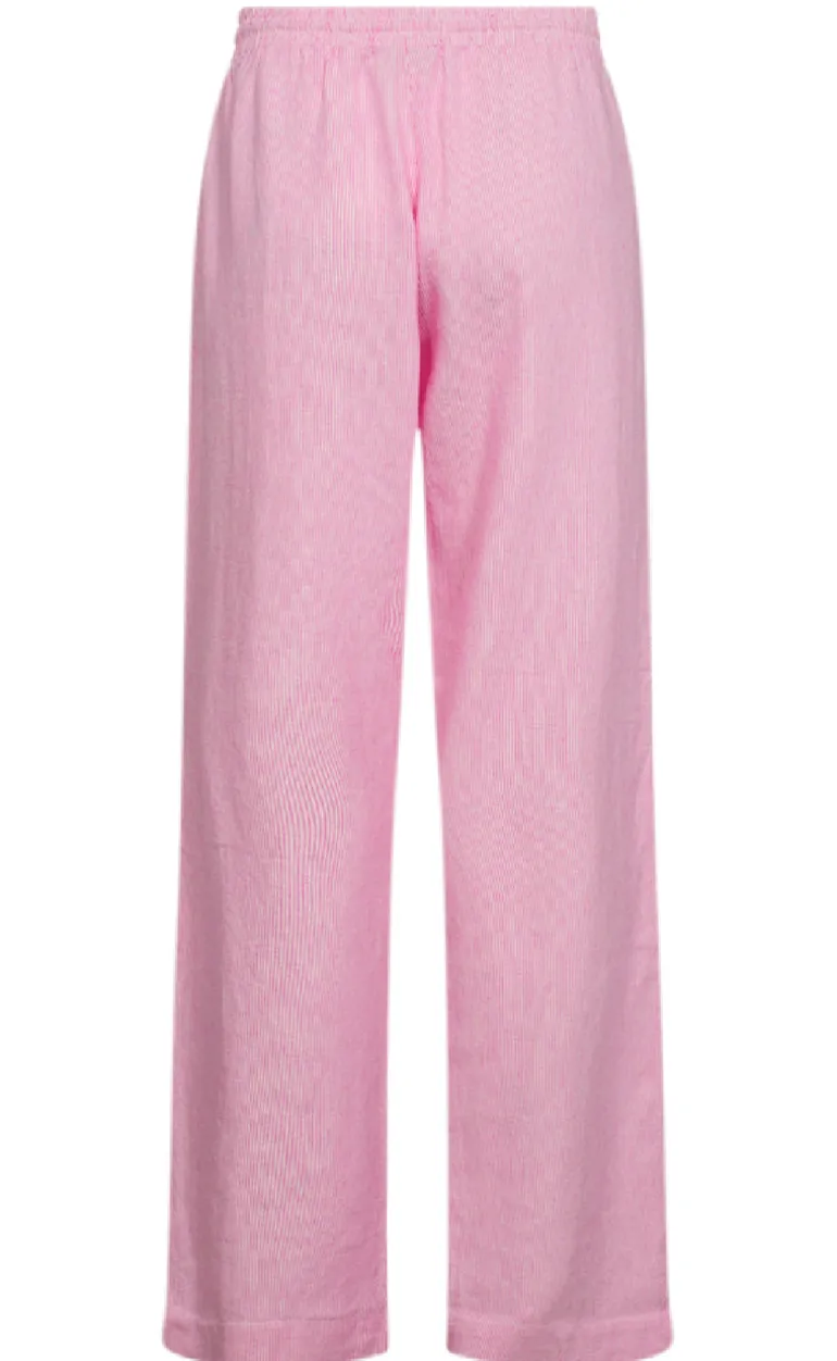 Freequent Bukser - Lava - Off White w. Fuchsia Pink