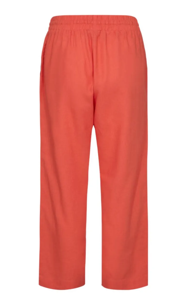 Freequent Bukser - Lava Ankle - Hot Coral