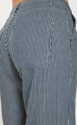 Freequent Bukser - Melly - Off-white w. Navy Blazer