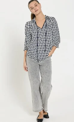 Freequent Bukser - Milly - Light Grey Denim