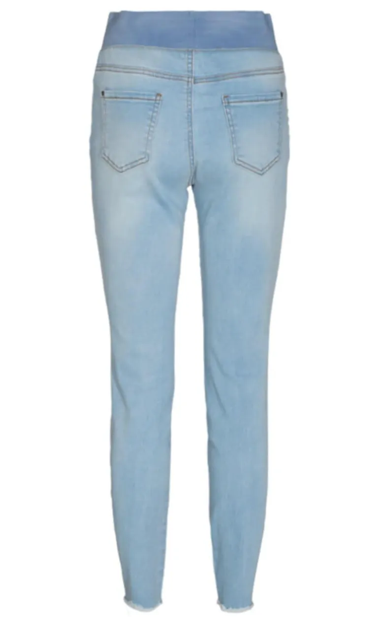 Freequent Bukser - Shantal Ankle Broken - Bleached Blue Denim