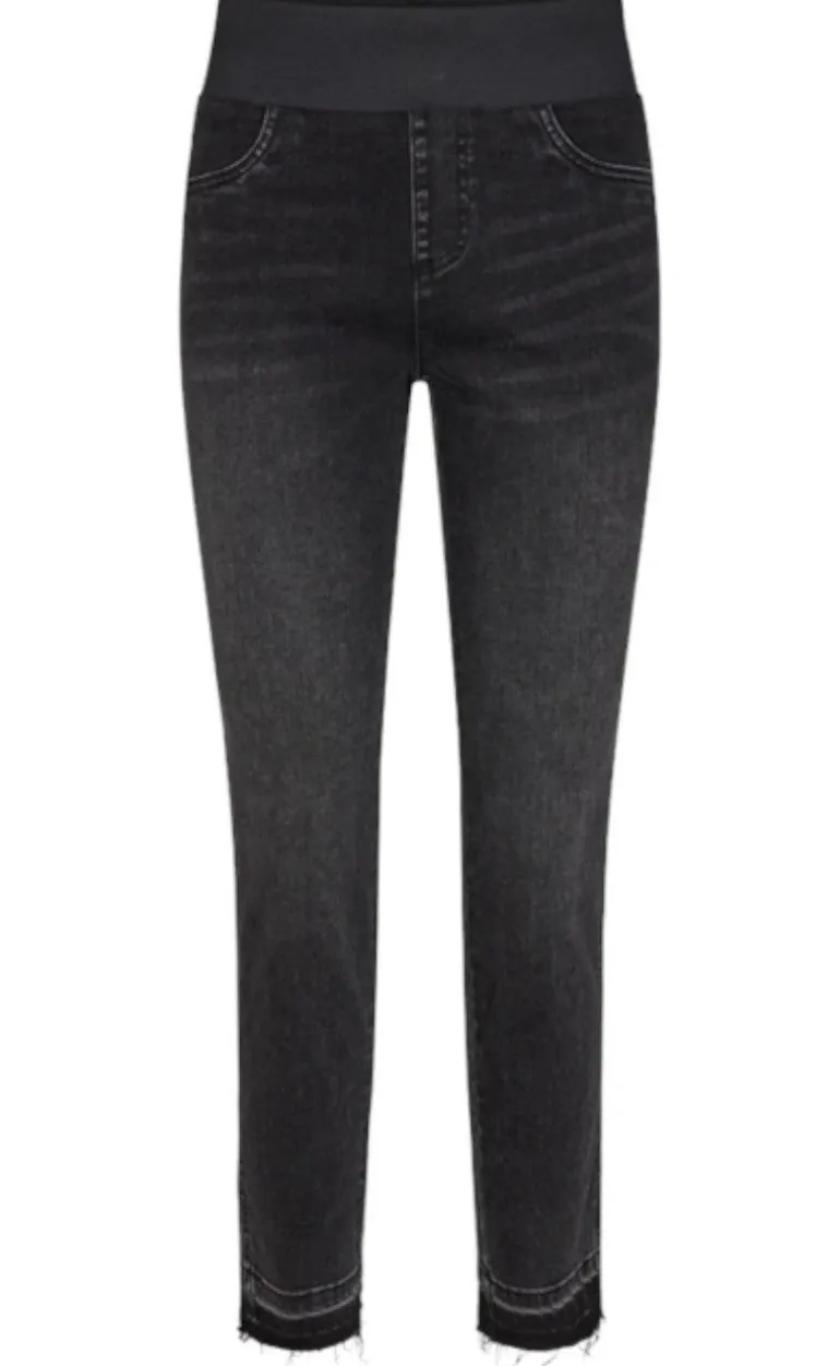 Freequent Bukser - Shantal Ankle Raw - Black